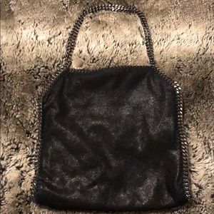 Stella McCartney Black Shaggy Deer Falabella Tote